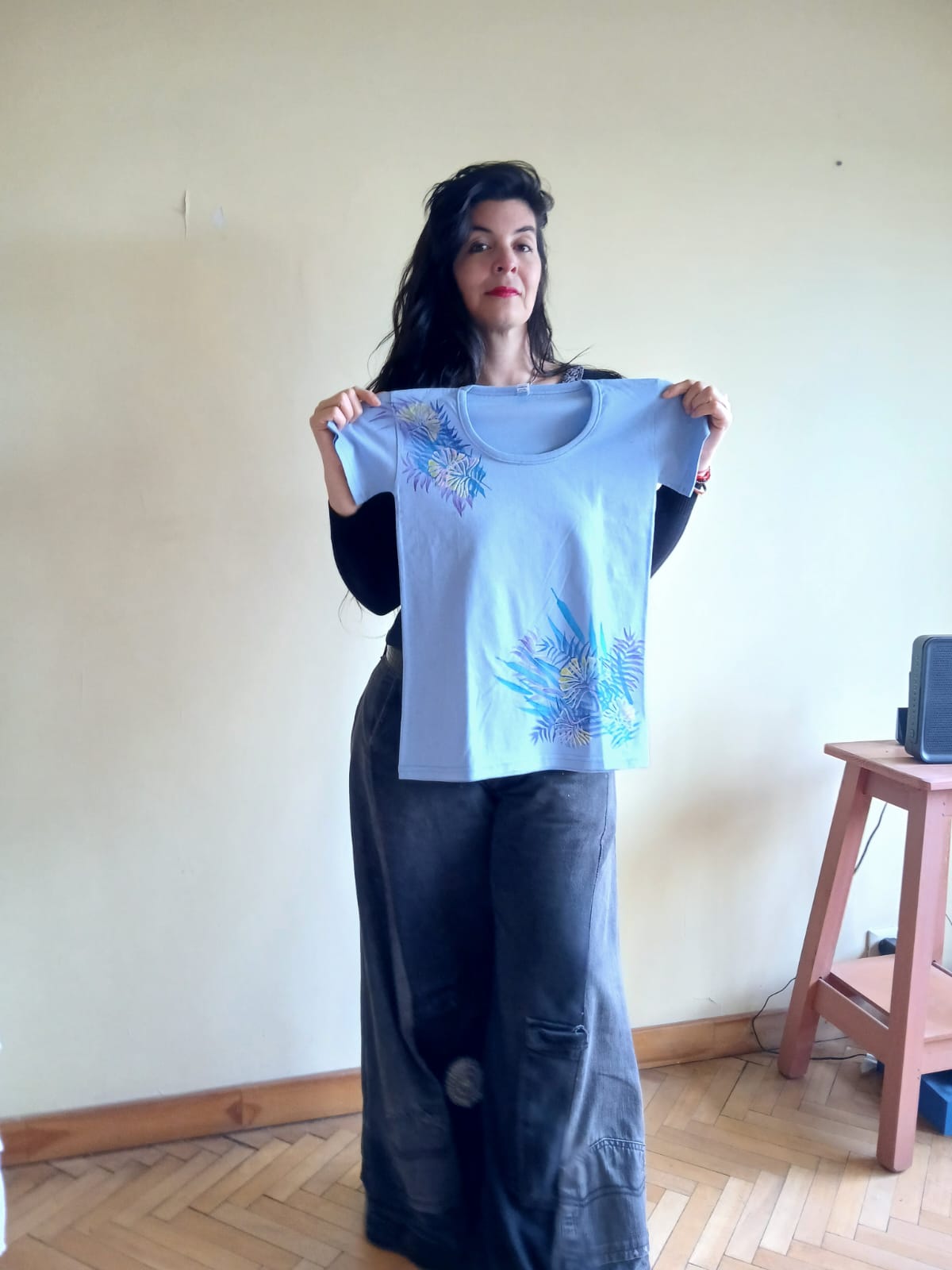 Celeste estampado